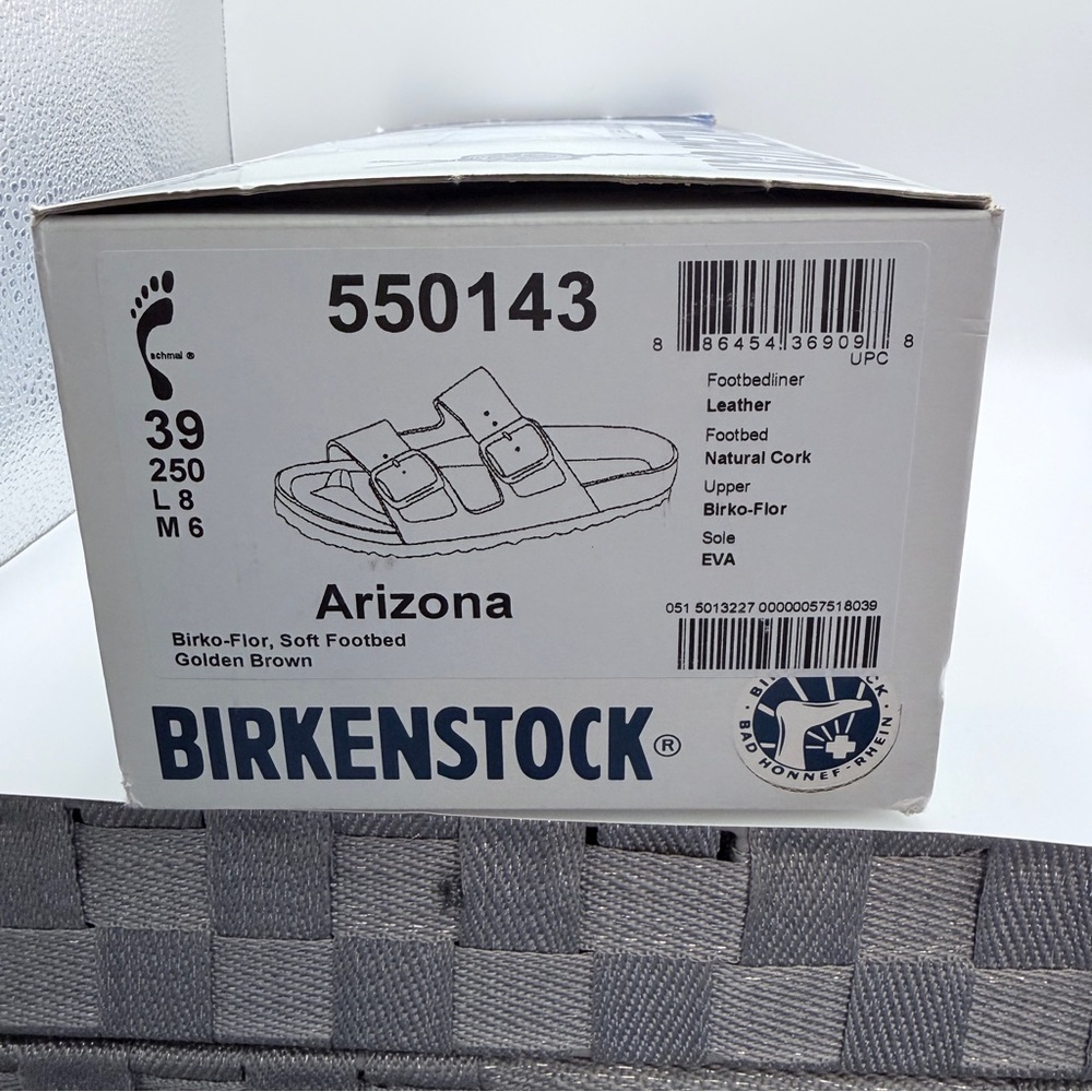 Birkenstock Arizona sandals in Golden Brown W-8/ M-6 - Picture 12 of 12